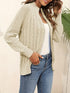 Damen Pullover-Cardigan mit Reißverschluss – Langarm-Sweaterjacke